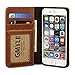 GMYLE iPhone 6 Case, [Book Case] Wallet Book Case Cover Vintage for iPhone 6 (4.7 inch) - World Map Pattern [Crazy Horse Pattern] [PU Leather]