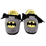 Stompeez Animated Batman Plush Slippers - Ultra Soft and Fuzzy - Wings Flap as You Walk - Medium - by