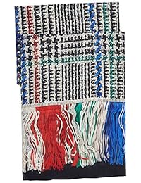 Bufandas del lago de Como - Bufandas de gasa con flecos de tweed - Blanco y más