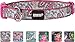 Friends Forever Double Layer Print Paisley Pattern Dog Collar, Pink Medium 14-20