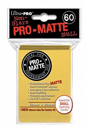Ultra-Pro Pro-Matte Sleeves - Yellow, Small - for Yu-Gi-Oh, Cardfight/CFVG (60 Deck Protectors)