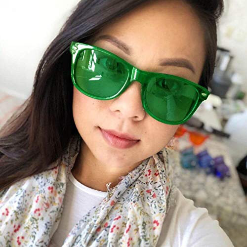 Green Color Therapy Mood Glasses Migraine Glasses Light Therapy Chakra