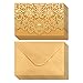 24-Pack Wedding Invitation Cards - Laser Cut Gold Foil and Floral Design Invitation Pockets for Bridal Showers, Engagement Parties, Includes Covers, Blank Inserts, Envelopes, 5 x 7.25 Inches