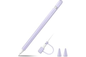 Fintie Silicone Sleeve Compatible with Apple Pencil 1st Generation, Ultra Light Pen Skin Case Cover Soft Protective Pencil Gr