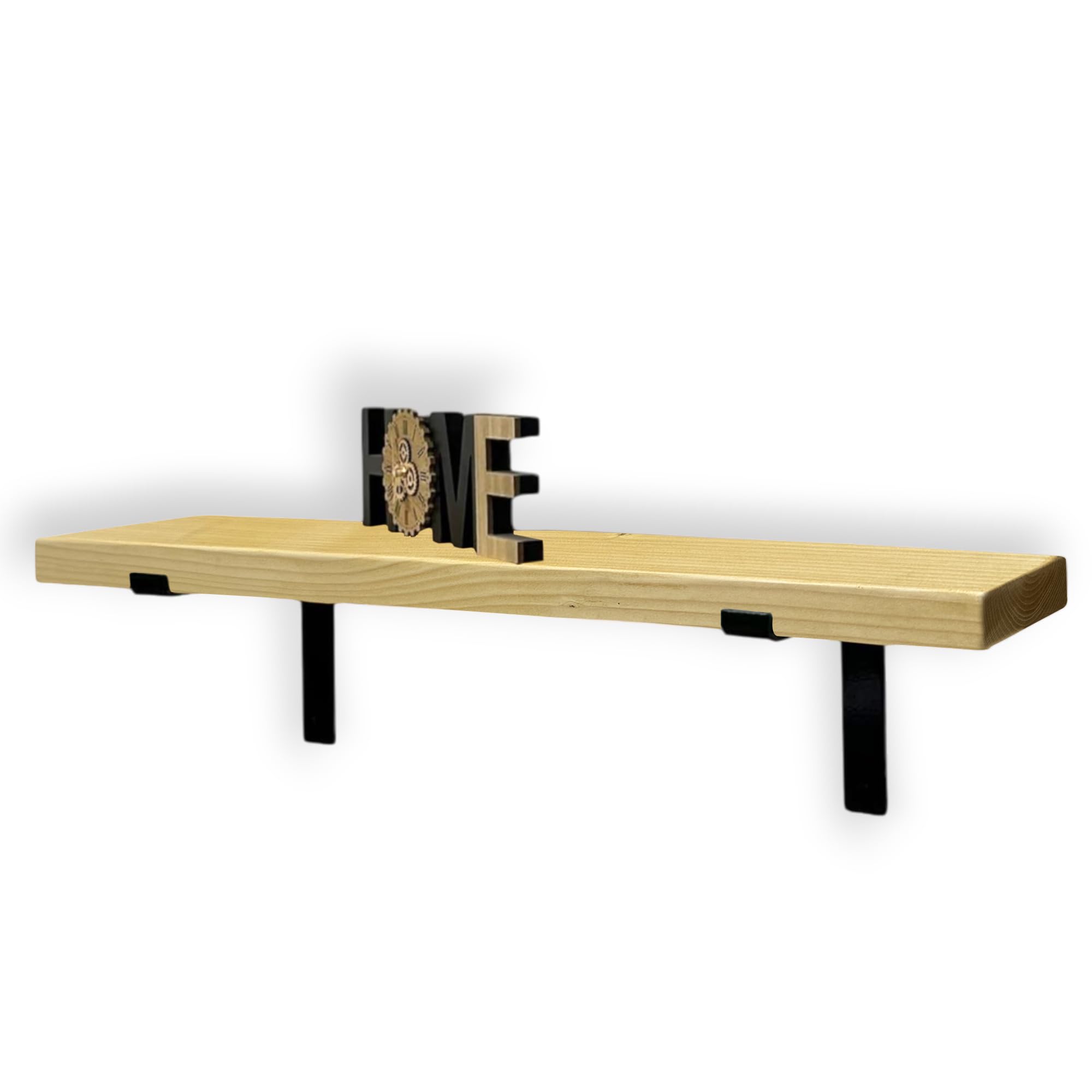 MKGT Rustic Shelf | Handcrafted Industrial Scaffold Wooden Shelves, Ideal for Kitchen, Room Wall Mounted (Antique Pine, 50cm (0.5m) ~ 19.6)