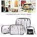 4PCS Clear Makeup Bag, TSA Approved Transparent Travel Toiletry Bag, Waterproof PVC Cosmetic Pouch Organizer, Quart Size Zipper Wash Bags Carry-on Luggage for Women Men Vacation Bathroo