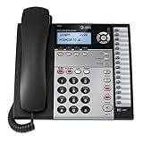 AT&T 1040 4-Line Expandable Corded Phone System with Speakerphone, 1 Handset, Black/Silver