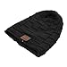 Bluetooth Music Hat, Knit Winter Warm Beanie w/ Built-in Removable Bluetooth Stereo Headphone & Microphone for Hands-Free (2016) - Black/Grid Pattern