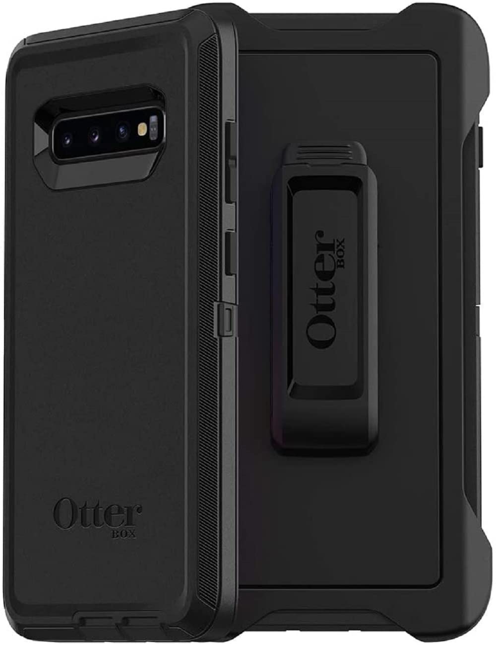 OtterBox Defender Series Screenless Edition Case for Samsung Galaxy S10+ (Only) - Holster Clip Included - Non-Retail Packaging - Black