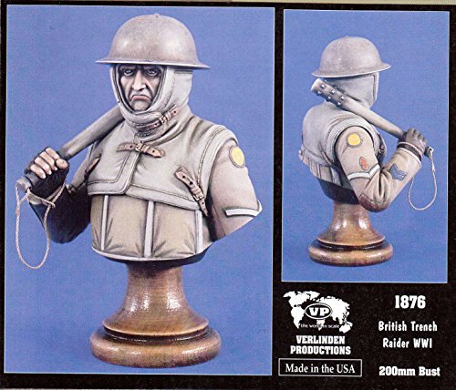 VER1876 200mm Verlinden Figure Bust - British Trench Raider WWI [MODEL BUILDING KIT]