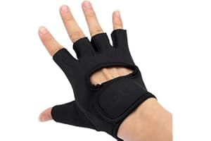 Par de Luva Academia Musculação Feminina Masculina Luva Ciclismo Treino Fitness Ginástica Proteção Antiderrapante Anticalos Ajustável Acolchoada Anatômica Unissex Neoprene Respirável Tamanho Único