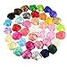KADIWOWO Classic Stereo Fabric Roses, Rose Bud for Headdress Flowers Headbands Clips 40PCS (#2)