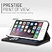 iPhone 6s Plus Case, Apple iPhone 6s Plus Wallet Case, rooCASE Prestige Leather PU Flip Wallet Case Folio Stand Lightwight Cover for Apple iPhone 6s Plus (5.5), Black