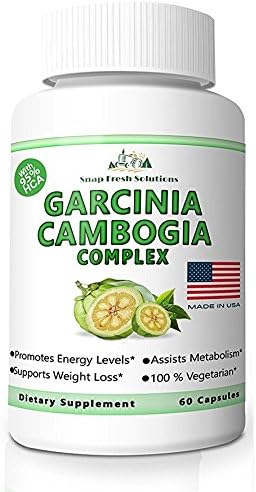 Garcinia Cambogia Complex with 95% HCA Extract - 60 Veggie Capsules Caps Natural Fast Action Diet Pills, Fat Burner, Appetite Suppressant for Weight Loss &amp; Healthy Digestive System GET SLIM FAST