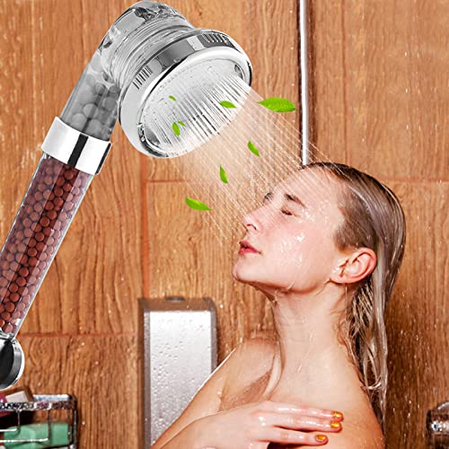 Duvein Shower Head, 3 Mode Function Spray, Filter Filtration High
