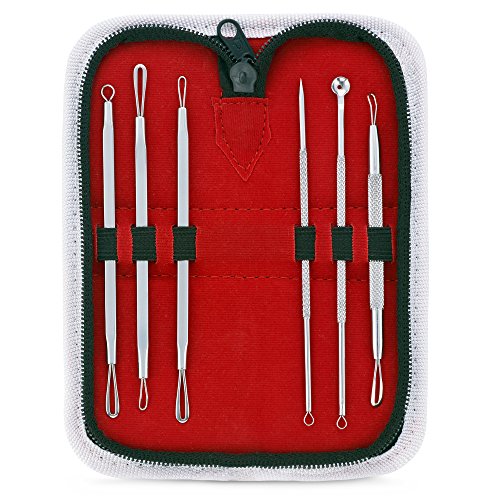 Blackhead Pimple Remover Kit Instructions Included 6 Comedone Extractor Tools Best for Acne Treatment, Pimple Popping, Blackhead Extraction, Whitehead Removal, Blemish Removing, Zit Zapping (6-Piece) Blackhead Pimple Remover Kit Instructions Included 6 Comedone Extractor Tools Best for Acne Treatment, Pimple Popping, Blackhead Extraction, Whitehead Removal, Blemish Removing, Zit Zapping (6-Piece)