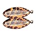 Set of Two Tortoise Shell 5 Inch Banana Clip Hair Clincher Rounded Edges Hair Comb