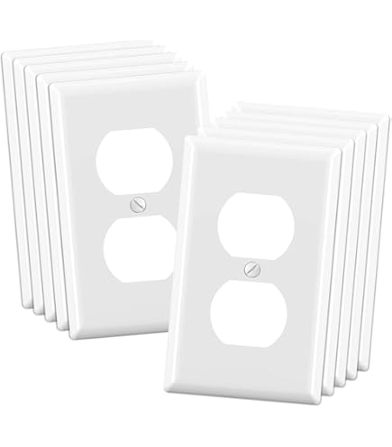 P&S 1-Gang Duplex Receptacle Cover Plate - Standard Size Nylon Black