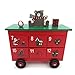 Christmas Wooden Advent Calendar Train with Hand Painted Patterns and 24 Drawers to Fill Candy or Small Gifts Christmas Tabletop Decoration 24 Inch (Traditional Christams-Large Train)