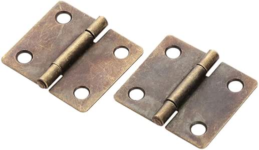 WHLJKN bisagra,2 piezas 38 * 34 mm Muebles de bronce Bisagra Gabinete