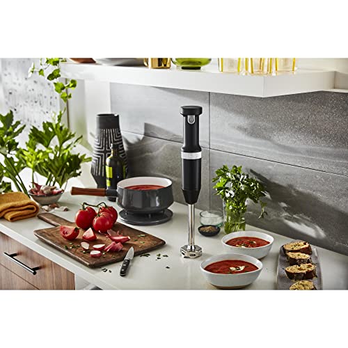 KitchenAid Cordless Variable Speed Hand Blender with Chopper and Whisk Attachment KHBBV83