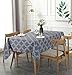 UFRIDAY Gray Square Tablecloth 52 x 52 Inch Spill Proof Grey Fabric Printed Table Cloth for Square Tables Waterproof Cloth Coffee Table Cover for Living Room