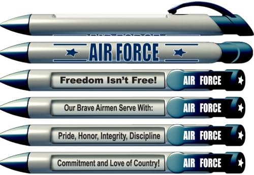 Greeting Pen"Air Force" Military Service Pens with Rotating Messages, 6 Pen Set (36567)