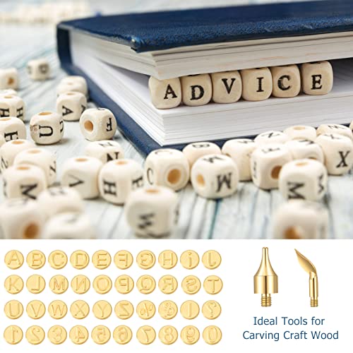 43 Pieces Wood Burning Tip Set Including Letter Number Symbol Wood