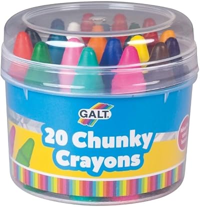 Galt Chunky Crayons 20 Pieces Easy Hold Multicolor for Kids 3+