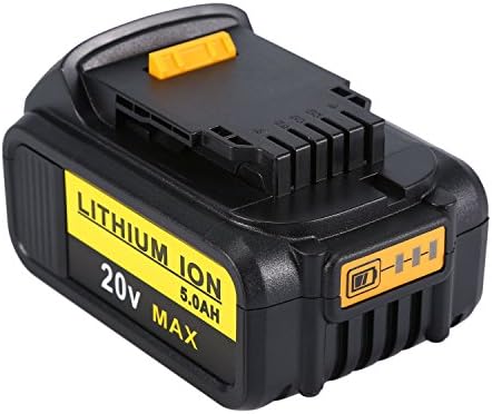 Anweer 20V DCB200 Rechargeable Battery Replacement for Dewalt, Drill Battery, 20V 5.0Ah Lithium Ion Battery Replacement for Dewalt DCB200 DCB180 DCD985B DCS331B DCD740 DCB181 2-Packs(Non-original)