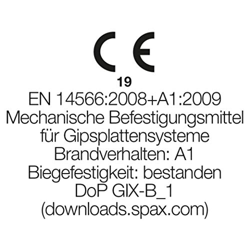 SPAX GIX-B Schnellbauschrauben 3,9 x 25 mm Grobgewinde, 1000 Stück, Trompetenkopf, Kreuzschlitz-H2, Trockenbauschrauben… – Bild 7