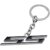 Aimoll 1pc Chrome Finish Super Sport SS Key Chain Fob Ring Keychain for Chevrolet Chevy