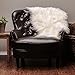 Chanasya Super Soft Faux Fur Fake Sheepskin White Sofa Couch Stool Casper Vanity Chair Cover Rug/Solid Shaggy Area Rugs for Living Bedroom Floor - Off White 2ftx3ft