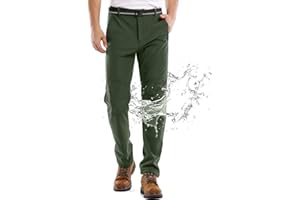 Jessie Kidden Mens Waterproof Hiking Pants Outdoor Snow Ski Fishing Fleece Lined Insulated Winter Pants