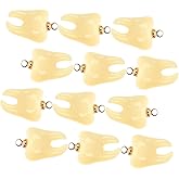 STOBOK 12Pcs Hanging Teeth Charms for Jewelry Making Diy Supplies Small Tooth Pendants for Necklace Bracelet Earring Keychain Craft