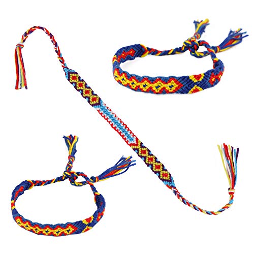 Mooerca 16 PCS Colorful Nepal Woven Friendship Bracelets, Braided Ankle Bracelets, Bracelets fit for Girls, Women, Kids, and Men - Adjustable - Mix Color Random - Thumbnail 2