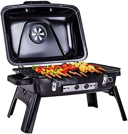 Interomgl Outdoor Portable Folding Tabletop Charcoal Flat Thickened Grill Patio Travel Barbecue Patio BBQ-pro Assembly Cooking Campfire Griddle Utensils for Backyard Creek Universal Camping Burner