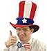 Forum Novelties Adult Uncle Sam Velvet Novelty Top Hat, One Size