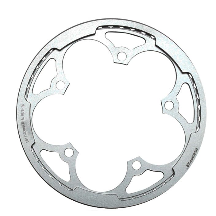 London Craftwork 50T Chainring & Guard set for Brompton Silver Black (silver)