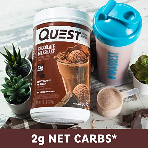 Quest Nutrition Chocolate Milkshake Protein Powder, Low Carb, Gluten