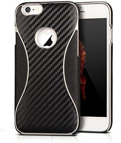 iPhone 6 Case iPhone 6s Case, deebee Custom (Real Carbon Fiber) Mobile Heavy Duty Case for iPhone 6 (2016) - Premium Design Case (LYF360-10) (Black)