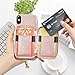 ZVE Wallet Case for Apple iPhone Xs and iPhone X, 5.8 inch, Leather Wallet Case with Card Holder Slot Zipper Wallet Pocket Purse Handbag Protective Cover for Apple iPhone Xs 2018 - Rose Gold