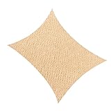 Cool Area Square Oversized 16 Feet 5 Inches Sun Shade Sail, UV Block Patio Sail Perfect for Outdoor Patio Garden Swimming pools in Color Sand