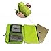 BUBM Handbag Double Layer Travel Cable Cord Gadget Gear Storage Electronics Accessories Organizer Bag Phone Pad Pouch (Large, Blue and Green)