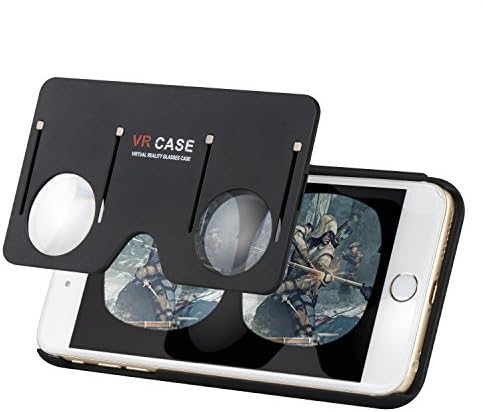 3D VR Case, DiaoC Portable Handheld 3D Virtual Reality VR Glasses Anti-shock Mobile Phone Cove Case for iPhone 6 Plus/iPhone 6s Plus 5.5 inch (Rose Gold/Black)