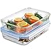 Glass Casserole Dish with Lid - (Set of 2) 12x8 Inch Freezer-to-Oven Safe Baking Dish and Airtight Food Storage Containers, Large Bakeware Pan for Casseroles, Lasagna or Store Leftover Food, 64 Ounce