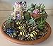 Mystic Garden Solar Resin Fairy Garden House. Beehive Design. Lights up at Night; Indoor or Outdoor Fairy Home for Flower Gardens, planters, Window Boxes, Terrarium or Yard.