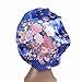 Qhome Luxury Wide Band Satin Bonnet Cap Comfortable Night Sleep Hat Hair Loss Cap