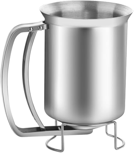 Distributeur De Pâte En Inox 18/8 - Verseur Pour Crêpes, Muffins, Gâteaux | Capacité Env. 500ml, Facile à Utiliser Et Nettoyer