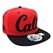 LAFSQ Embroidered CALI with California MAP Snapback Cap (RED/Black)